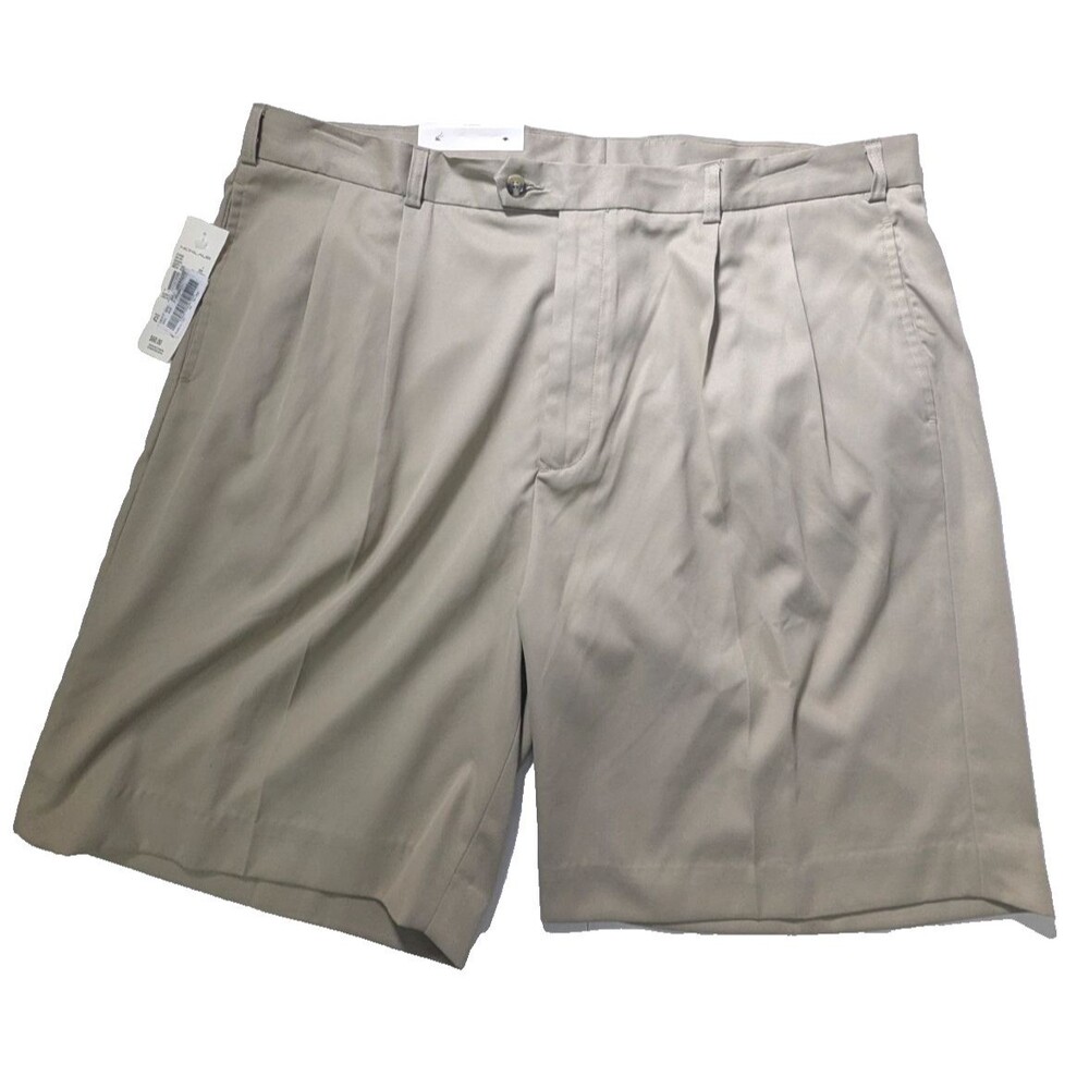 NWT Jack Nicklaus Men's Core Golf Shorts 42 Khaki N1181 Performance UPF 50